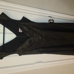 Bettie Page Queen Of Pinups Gold Sparkle Dress